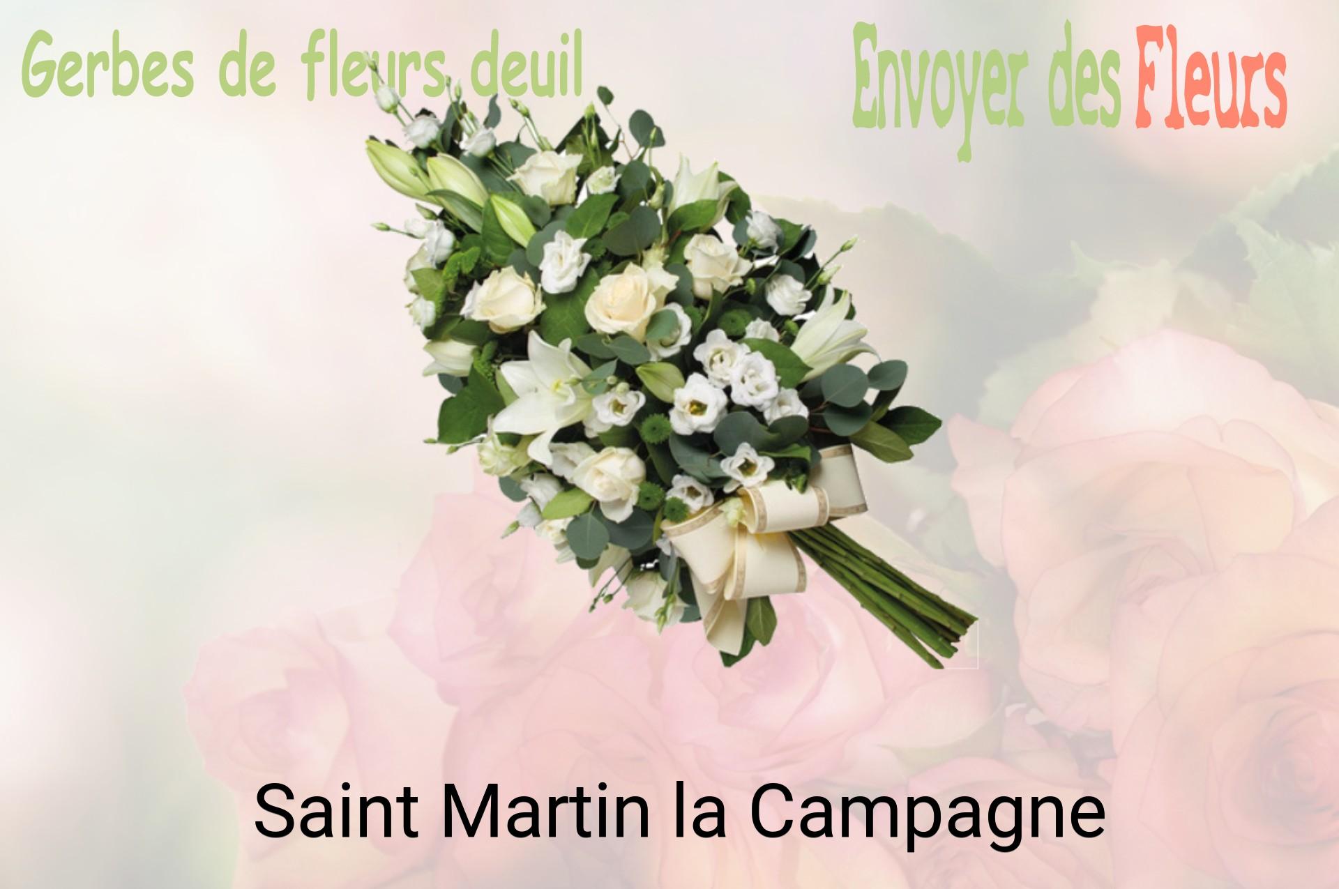 Gerbe de fleurs de deuil livrée à Saint-Martin-la-Campagne